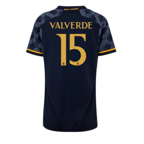 Dámy Fotbalový dres Real Madrid Federico Valverde #15 2023-24 Venkovní Krátký Rukáv